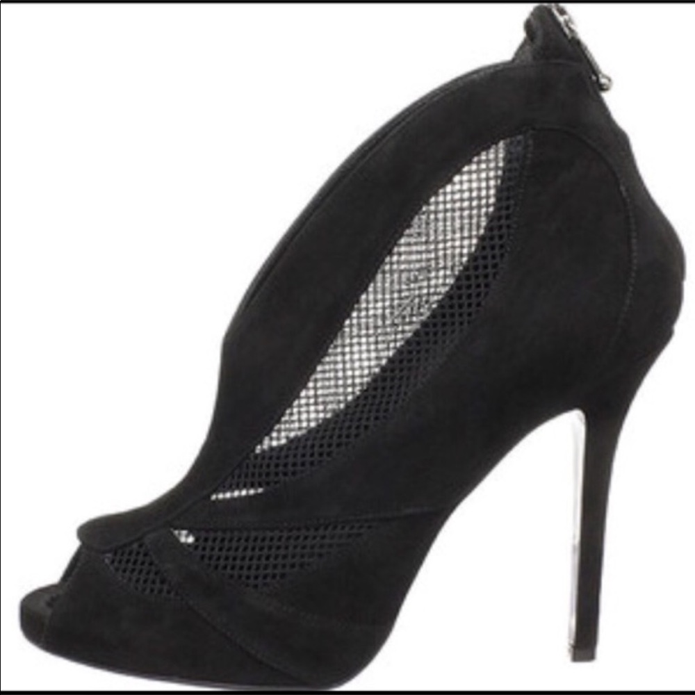 Dolce & Gabbana Suede and Mesh peep toe stiletto